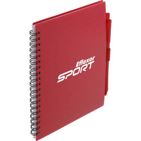 FSC® Recycled 5.5” x 7” Spiral Notebook w/ RPET Pe 179