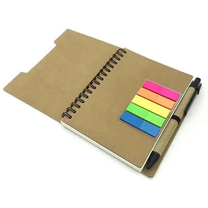 2025 Custom 350G Kraft Paper Notebook with Pen 5.71 " x 4.57 3