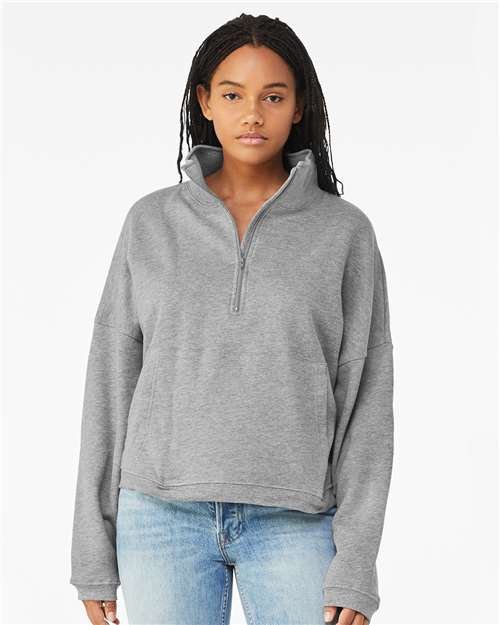 Women's Sponge Fleece Half Zip Pullover - 3953 10
