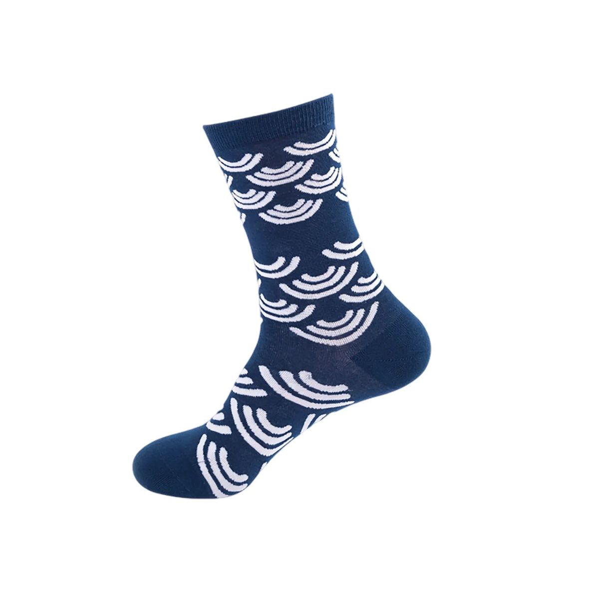 Cotton Crew Socks with Jacquard Pattern 88