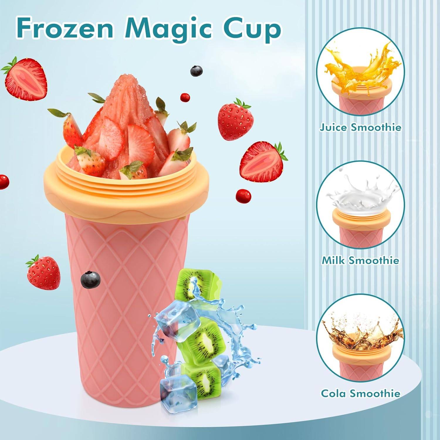12.5Oz Smoothie Cups With Lids And Straws 4