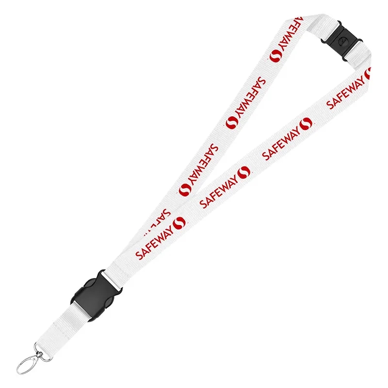 1" Eco Friendly rPET Lanyard w/ Buckle and Safety Breakaway 11