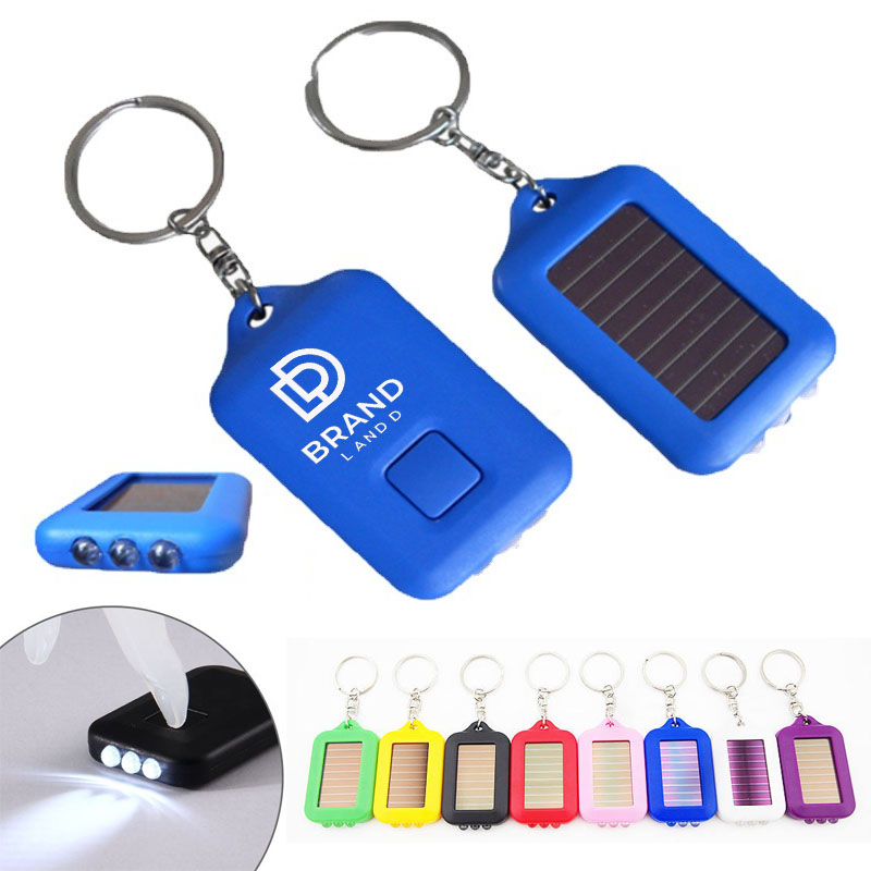 Emergency 3 LED Torch Solar Flashlight Keychain 3