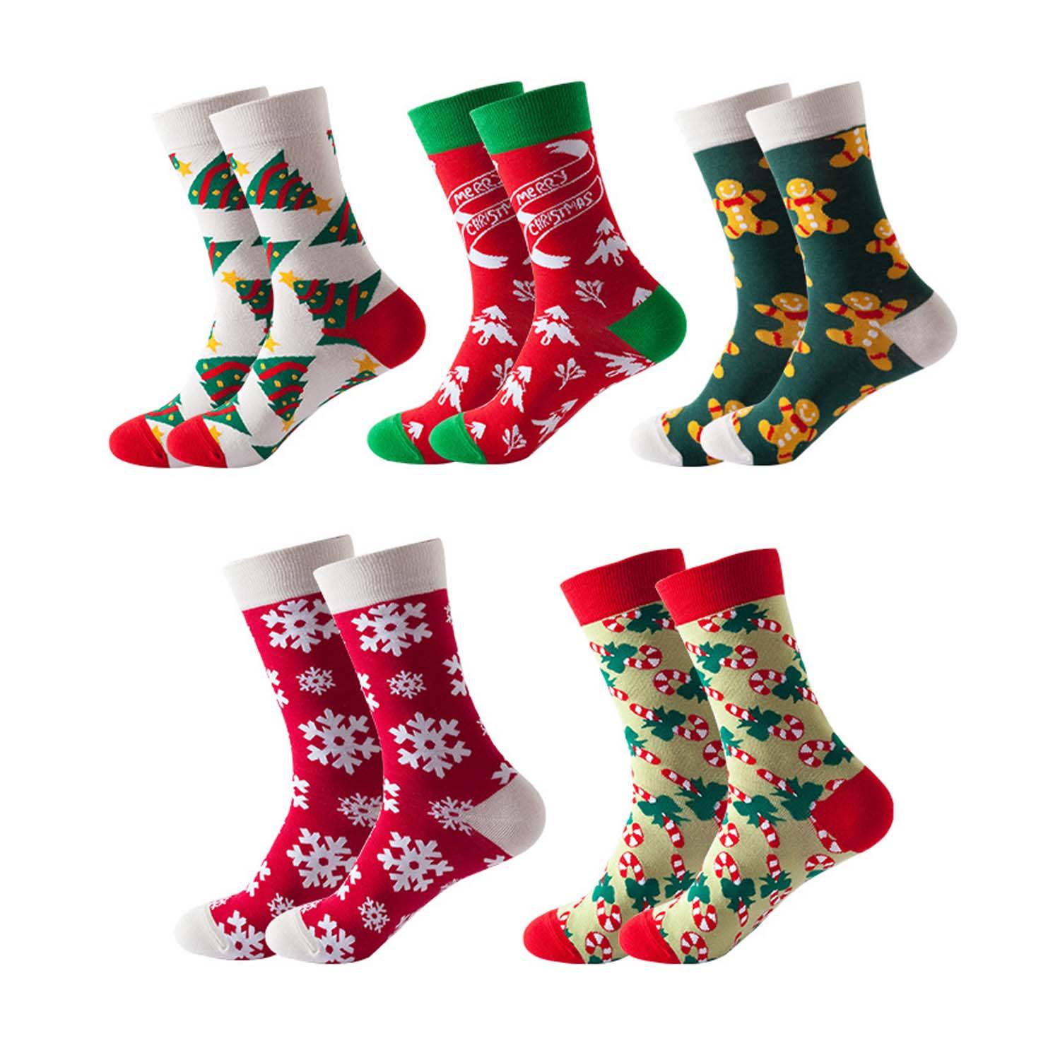 Autumn And Winter Fashion Mid Tube Christmas Socks 7