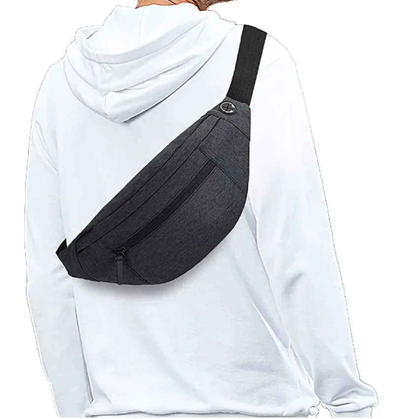 Custom 4-Zipper Pocket Travel Running Hands-Free Waist Pack 1