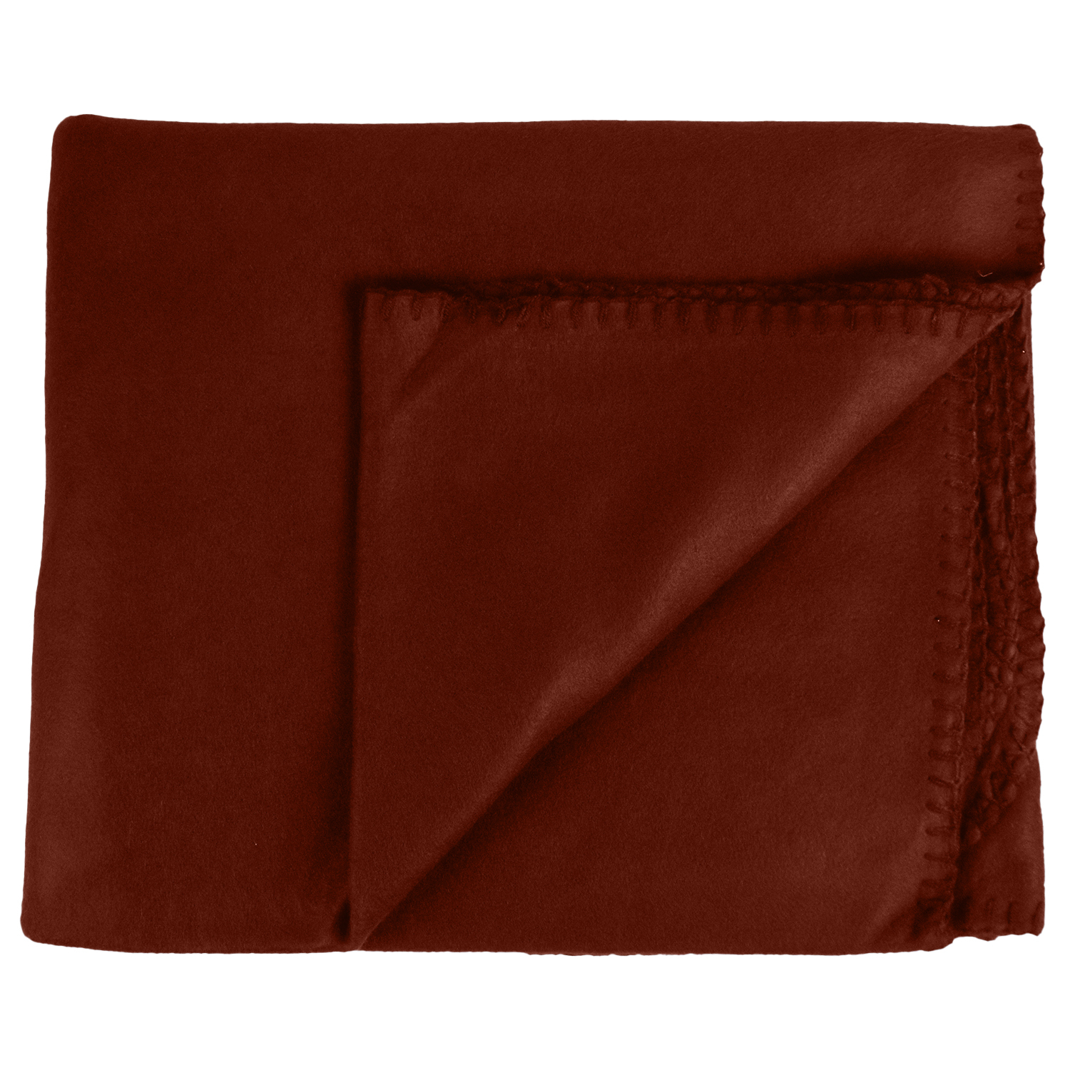 260 GSM Polar Fleece Throw Blanket with Matching Whipstitch Trim 50"x 60" 4