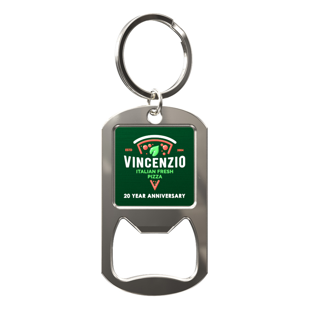 Vibraprint® Dog Tag Bottle Opener Key Tag