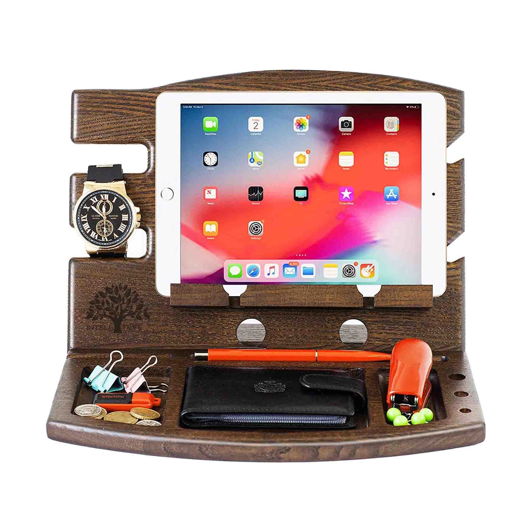 Wood Docking Station Desk Accessories 3