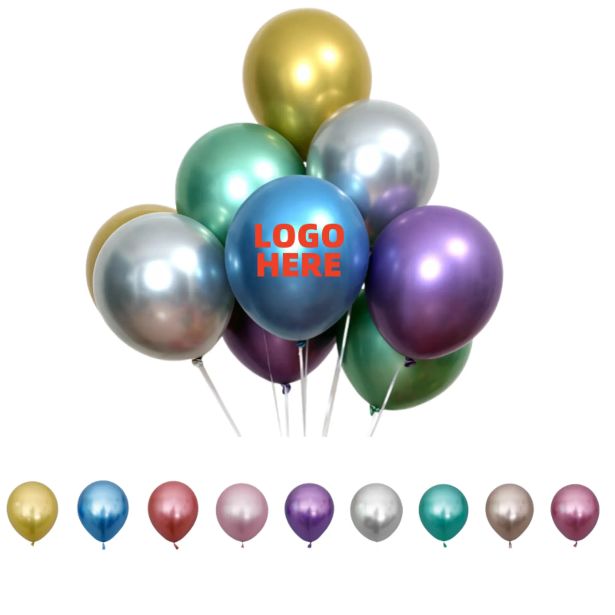 Metallic Color 12" Latex Balloons 3