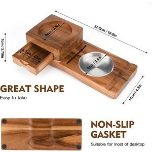 Cigar Ashtray Coaster With Whiskey Glass Tray 4
