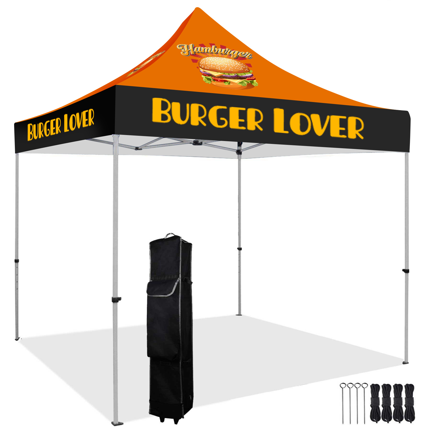 10' x 10' Custom Printed Pop Up Tent Kit w/ Steel Frame 2