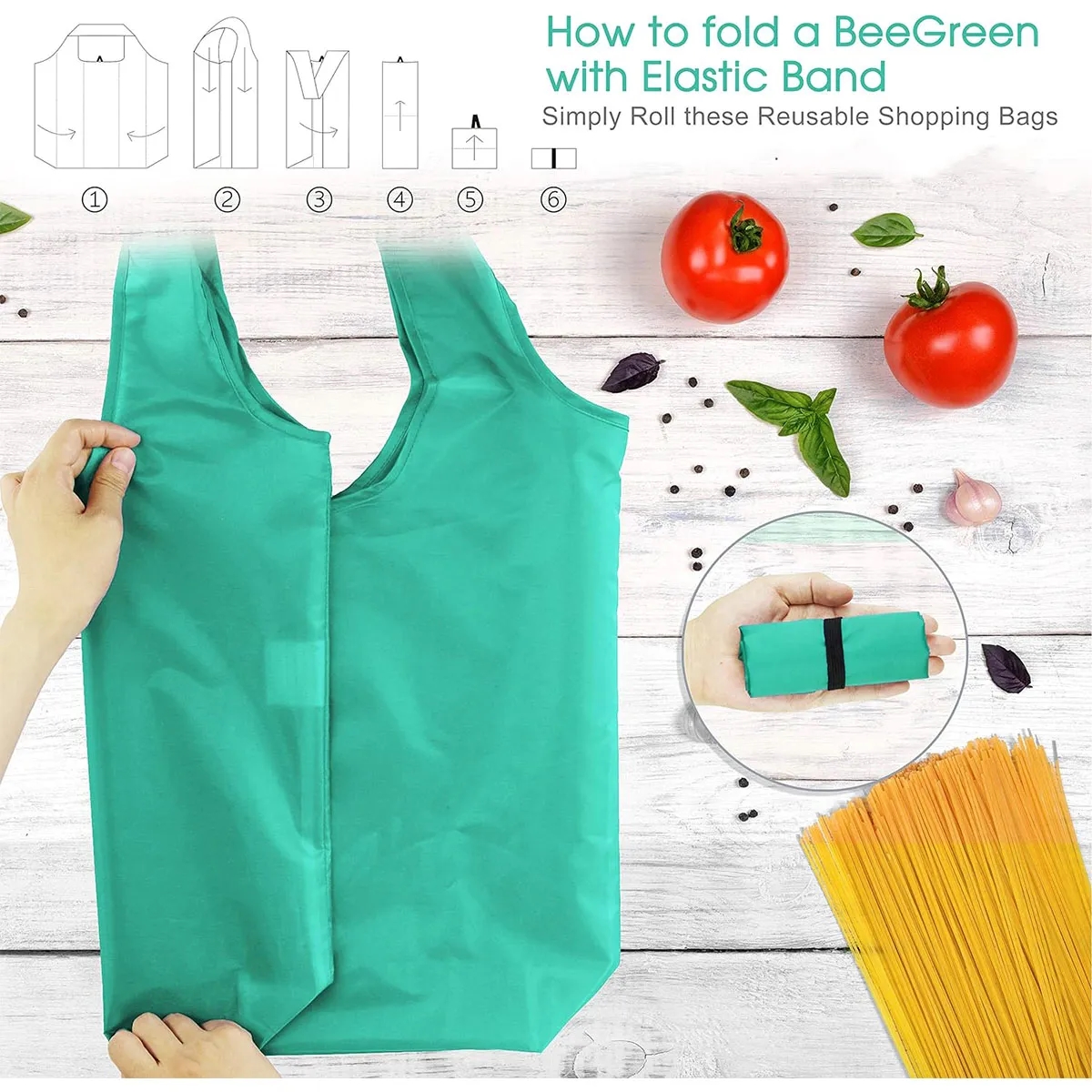Colorful Reusable Foldable Grocery Bags 2