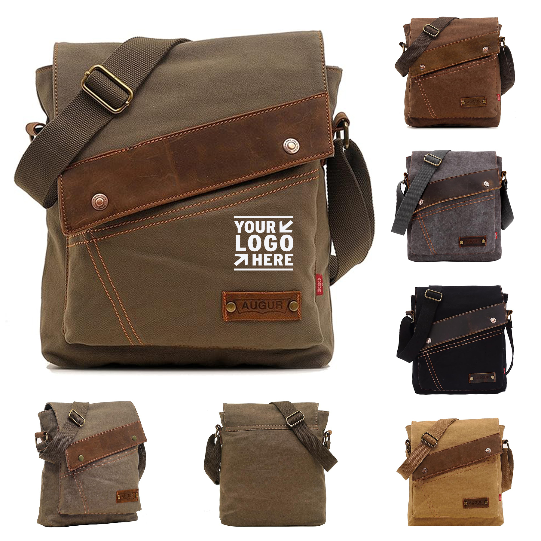 Small Vintage Canvas Shoulder Messenger Bag Adjustable Crossbody Purse 2