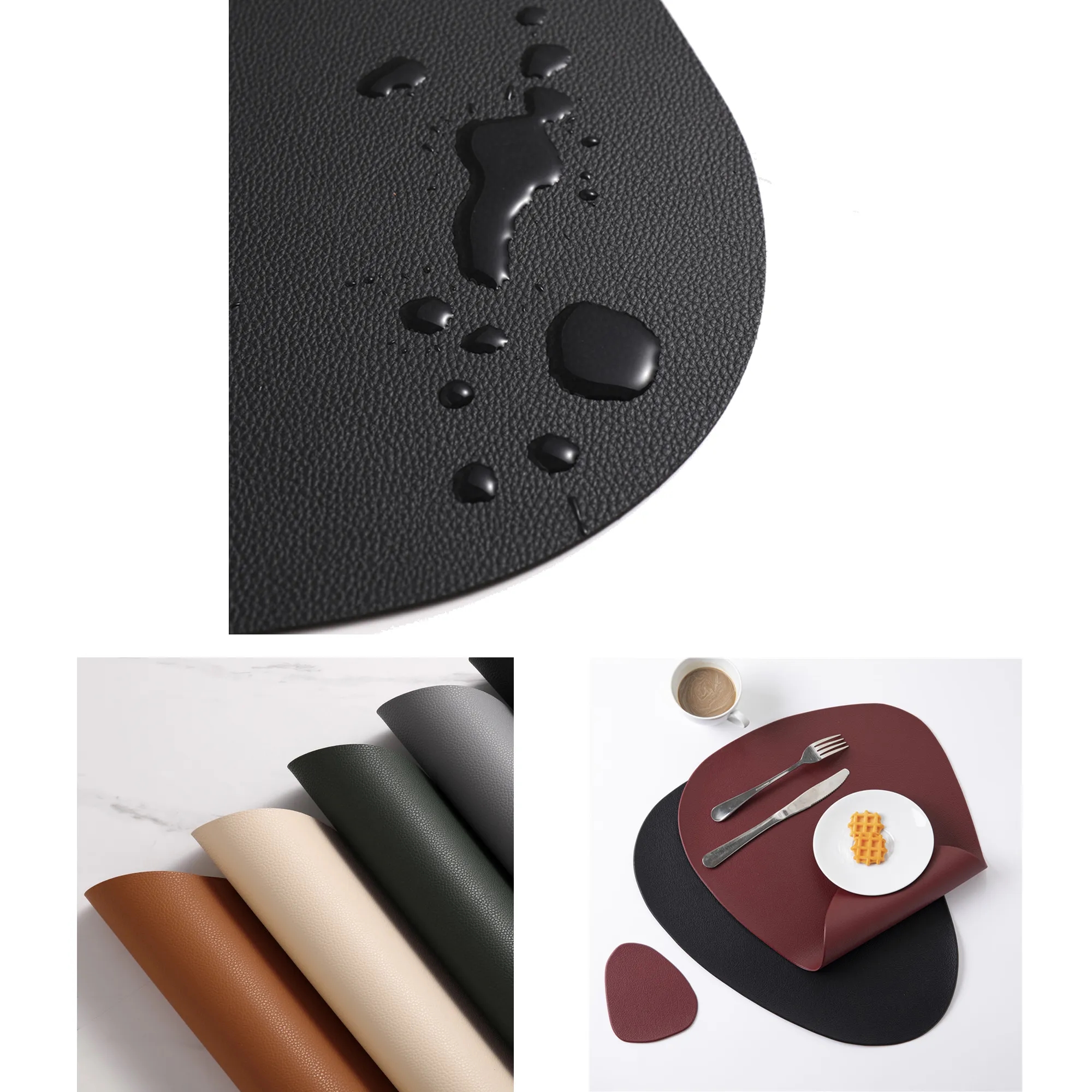 Western Food PU Leather Placemat 3