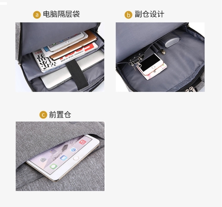 15.6 " Laptop Backpack in aluminum handle  with Usb recharge 4
