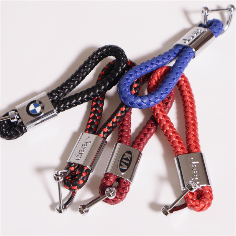 Braided Leatherette Auto Logo Key Chain 1