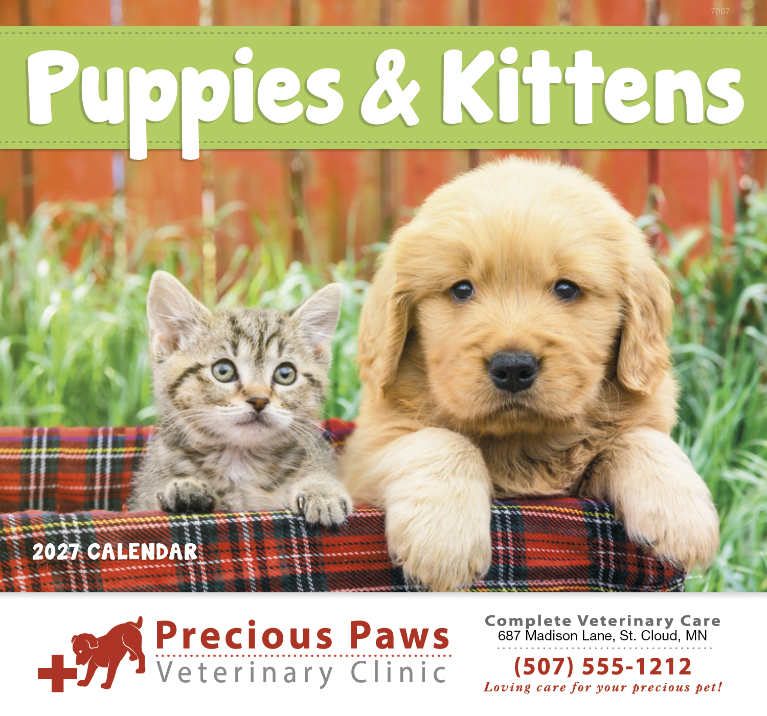 Good Value™ Puppies & Kittens - Stapled Calendar 60