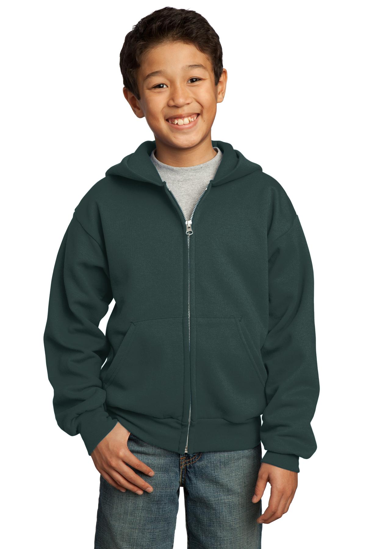 Port & Company® Youth Core Fleece Full-Zip Hooded Sweatshirt 89