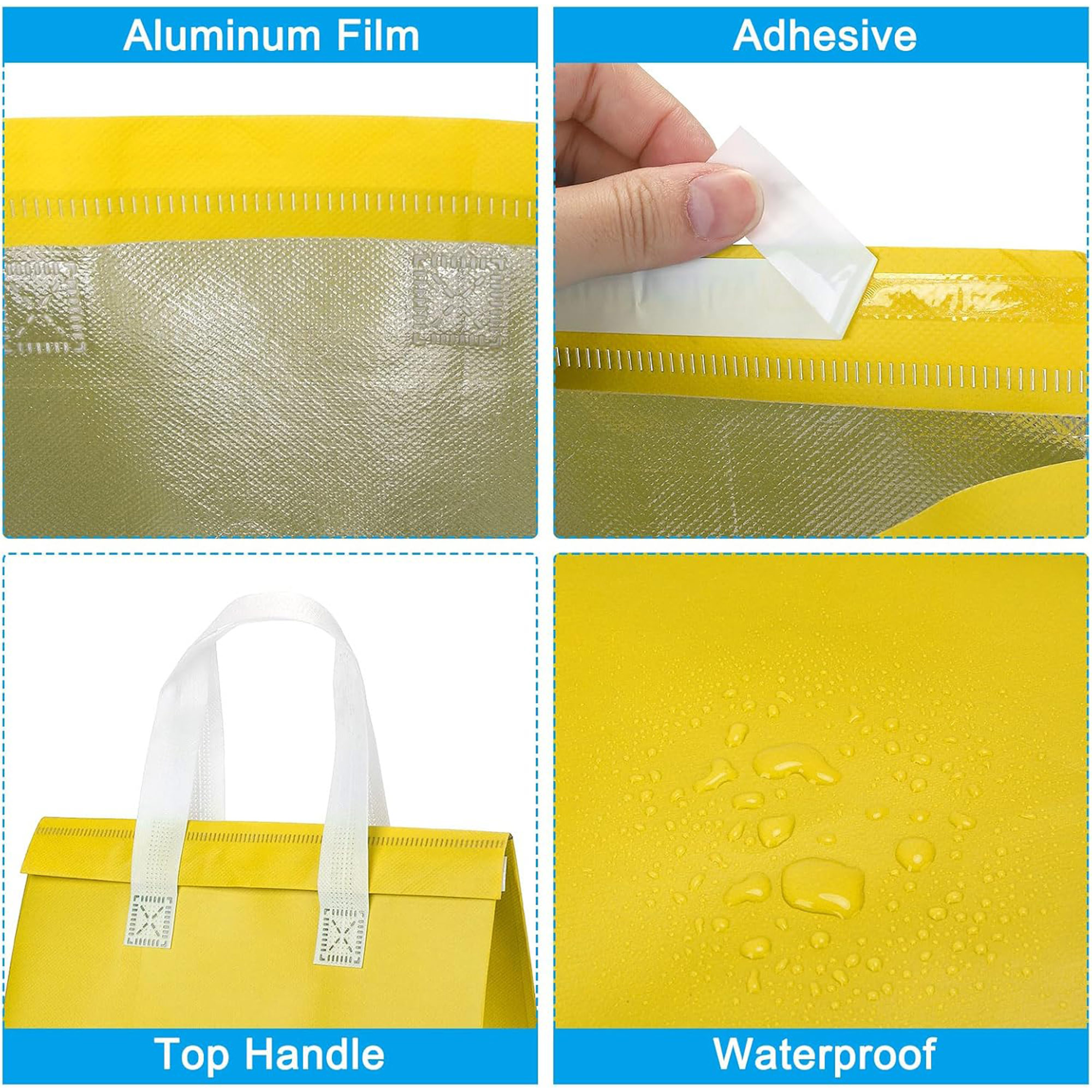 Disposable Insulated Takeout Bags Self sealing Bags Tote Bags 2