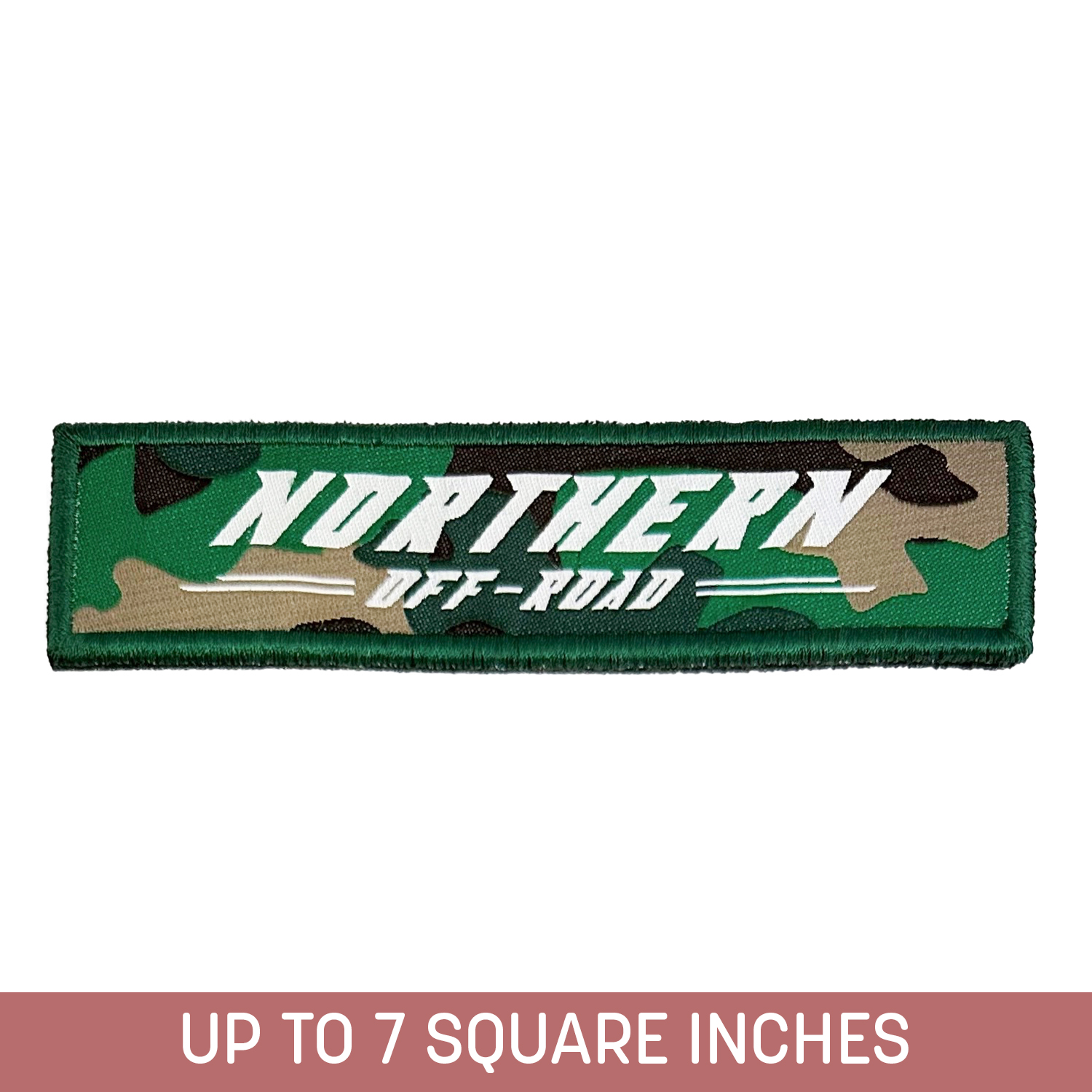 Custom Shape Woven Patch (Hook & Loop) Up To 7 Sq. In. w/ Embroidered Edge