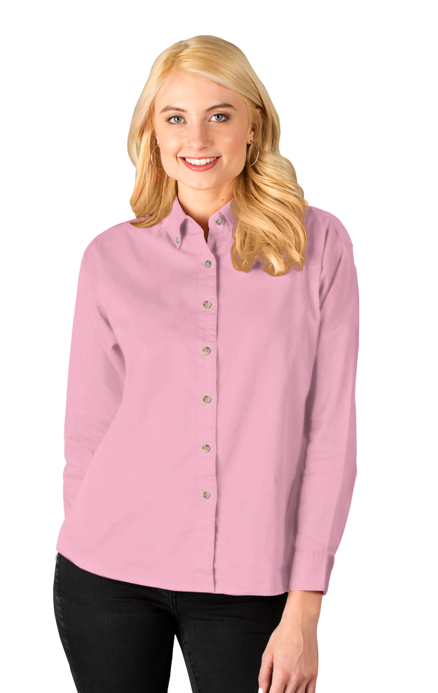Ladies' L/S 100% Cotton Twill Shirt 36