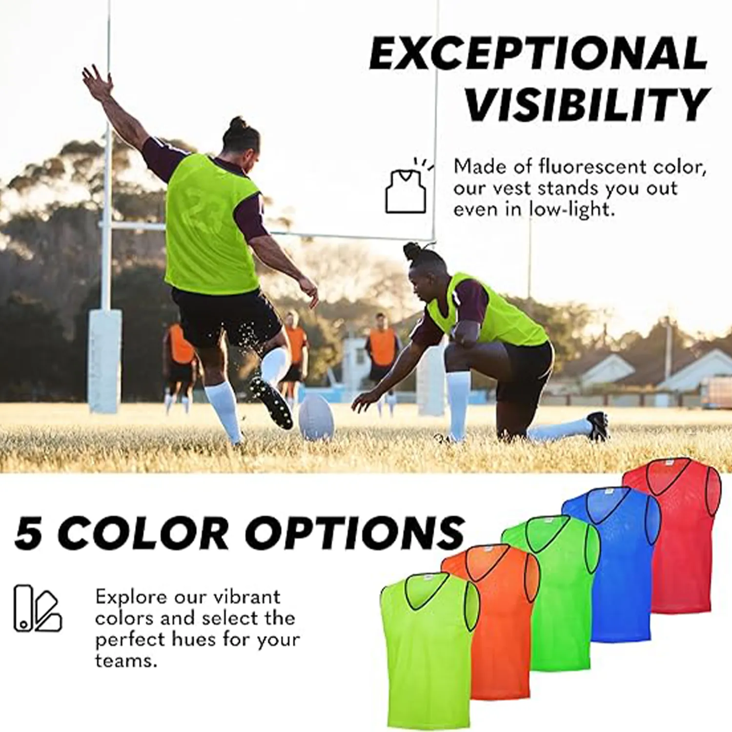 Breathable Polyester Mesh Sports Scrimmage Jersey 5