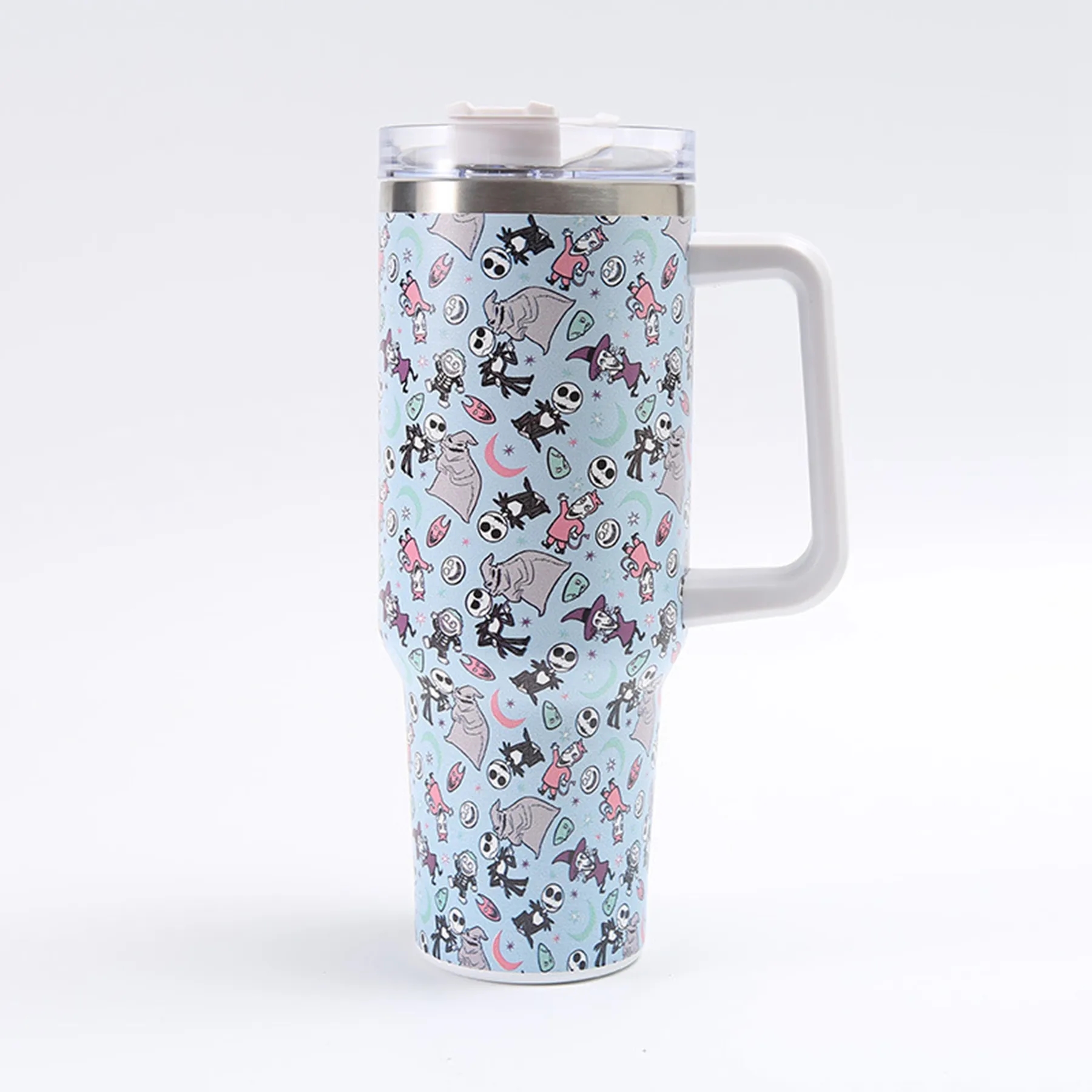 40 Oz Customized Full Color Printed Vacuum Tumbler with Hand 11
