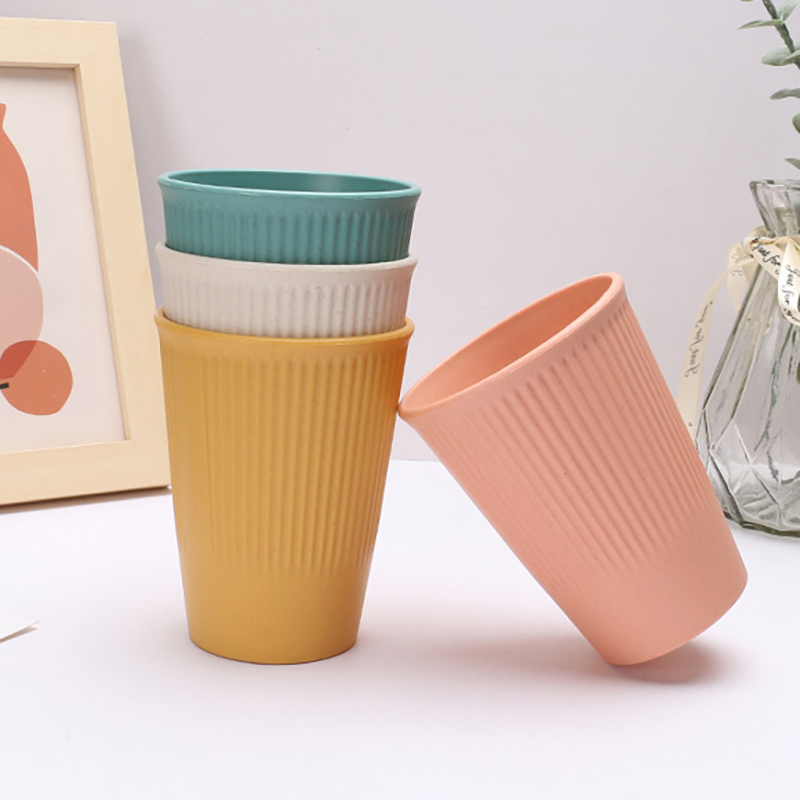 Reusable Wheat Straw Cup Unbreakable Travel Gargle Cup 13