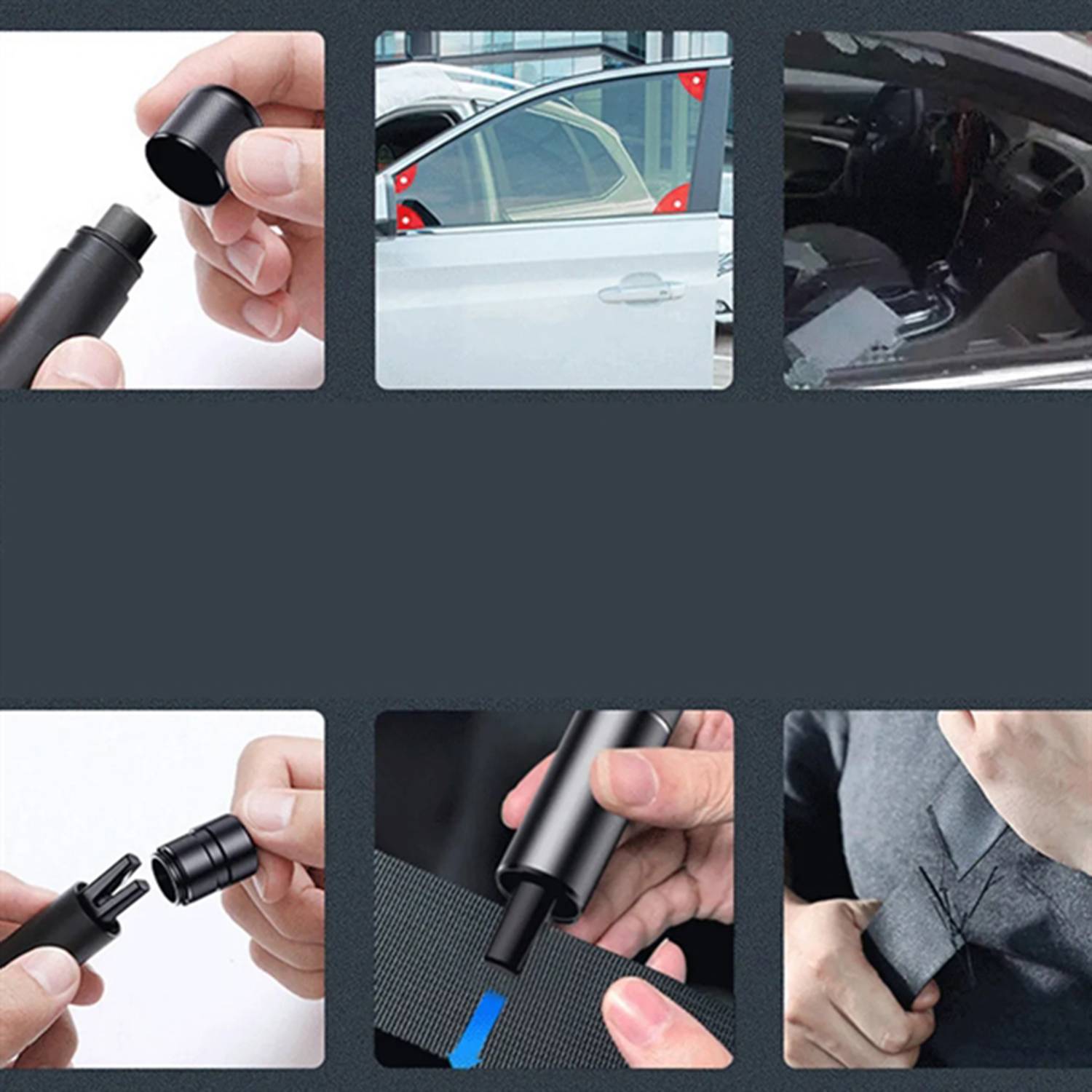 Car Safety Hammer Window Glass Breakerand Seat Belt Cutter 8