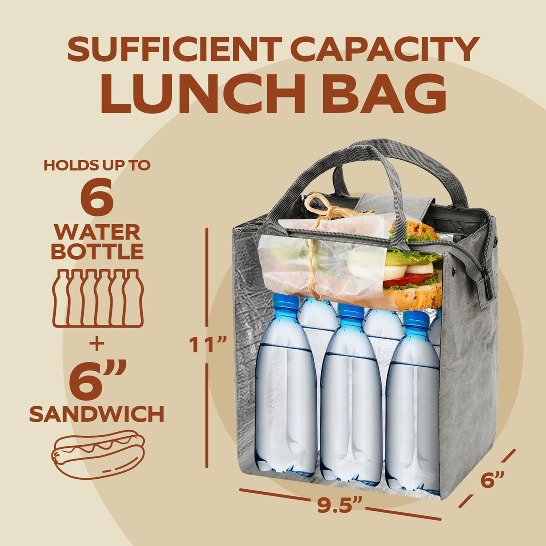 Durable Insulated Lunch Bag 4