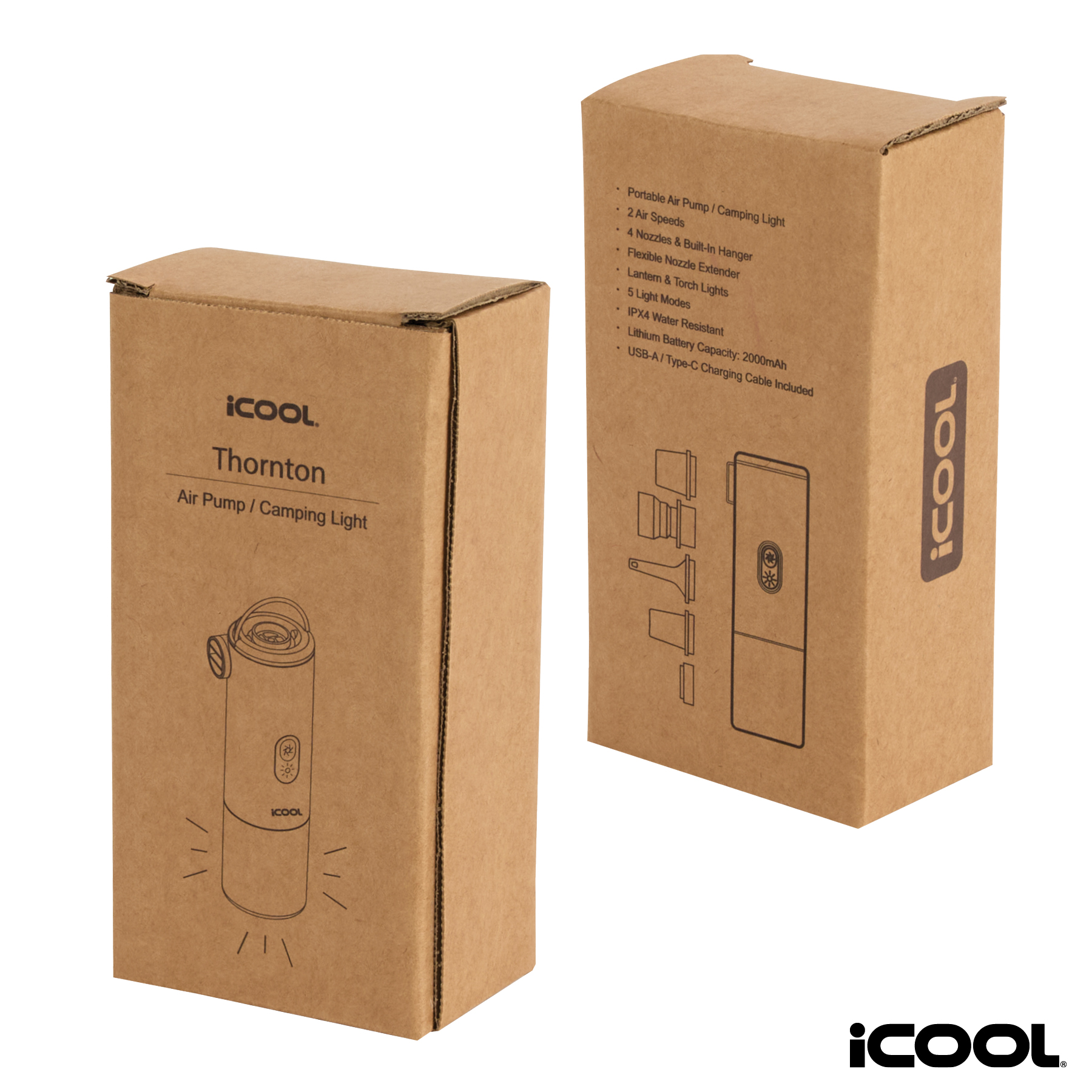 iCOOL Thornton Air Pump / Camping Light 15