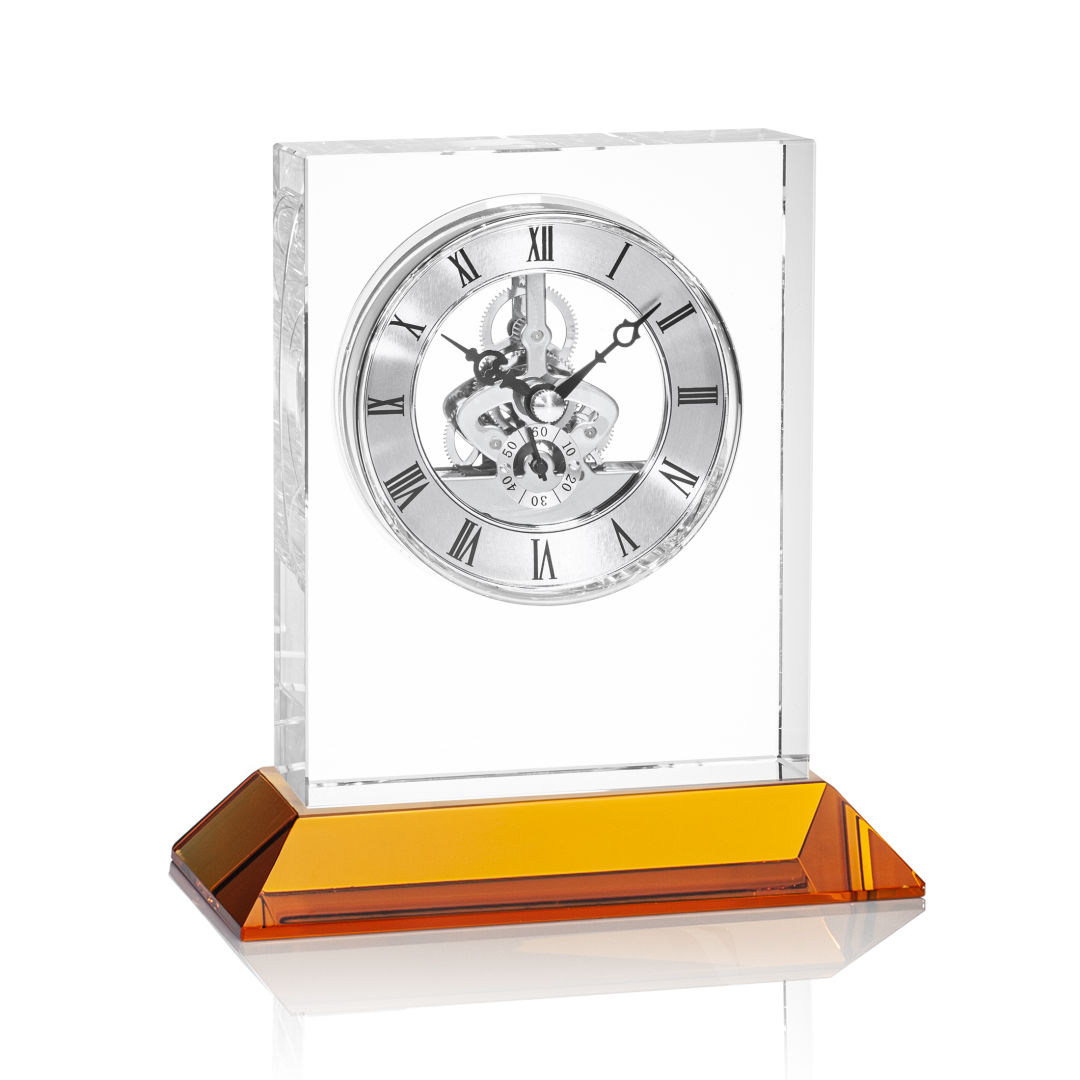Ashland Clock on Base - Silver Dial 9