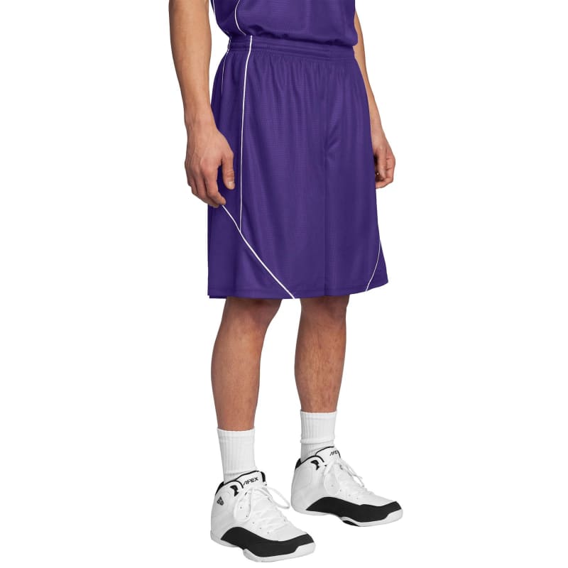 Sport-Tek PosiCharge Mesh Reversible Spliced Short. 3