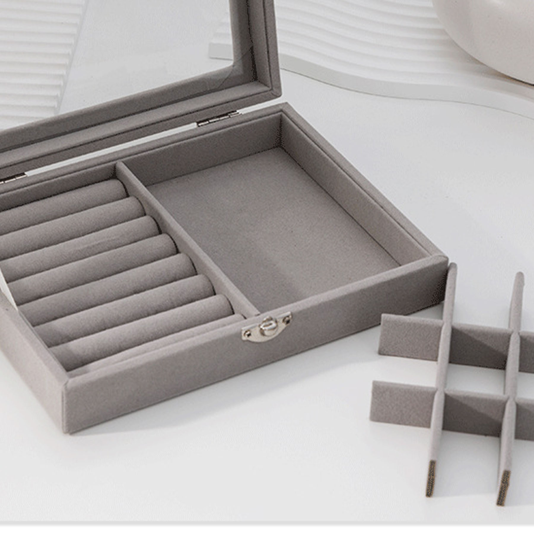 Large Capacity Single-Layer Jewelry Storage Box 8