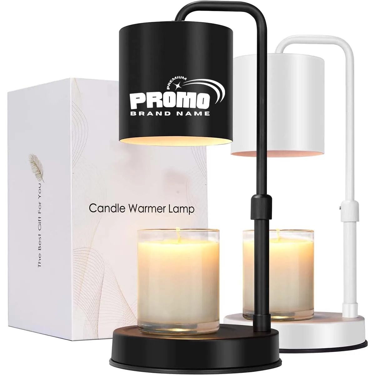 Adjustable Height Candle Wax Warmer Lamp with 2 Bulbs 7