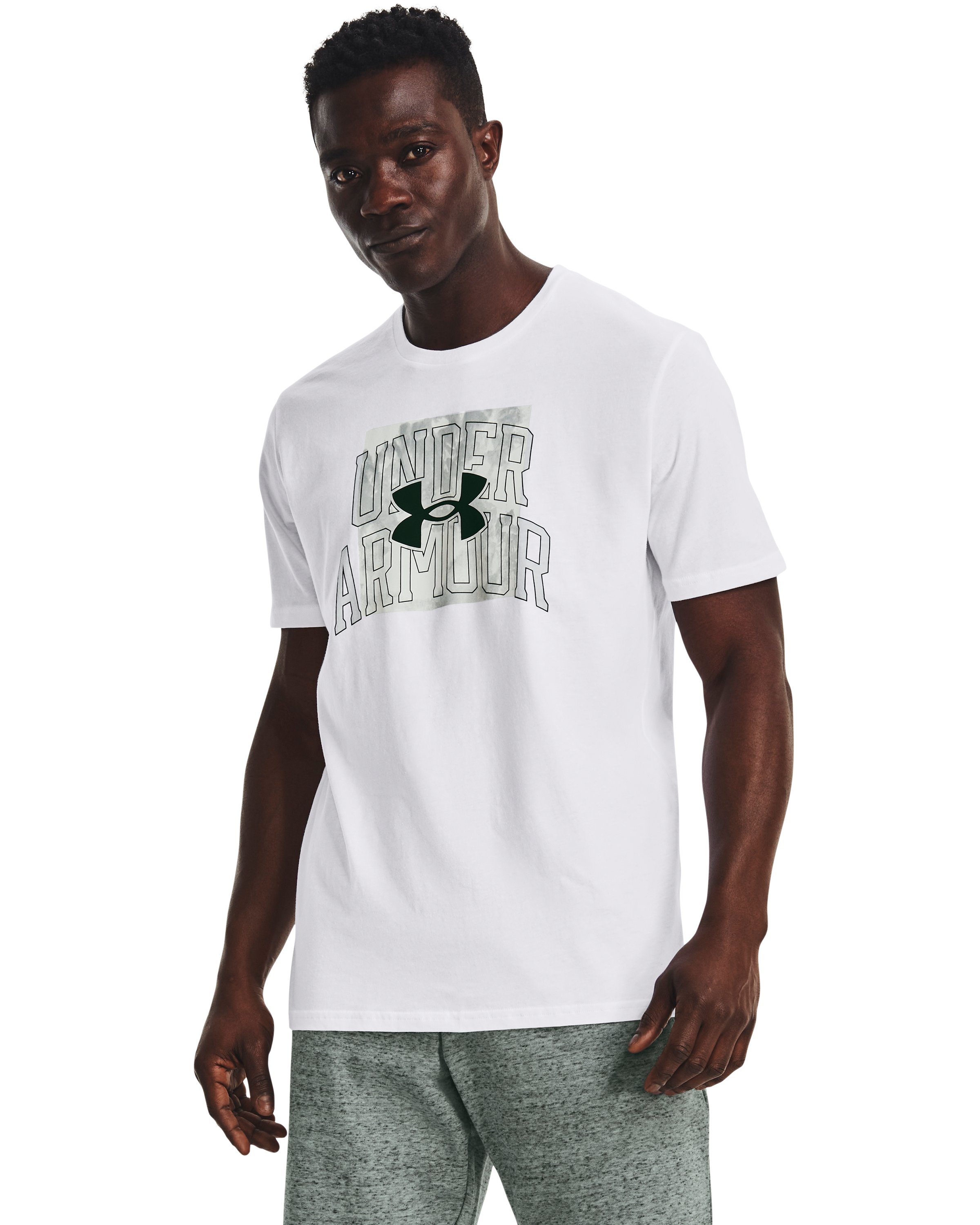 Men's UA Branded Box Print Fill Short Sleeve 2