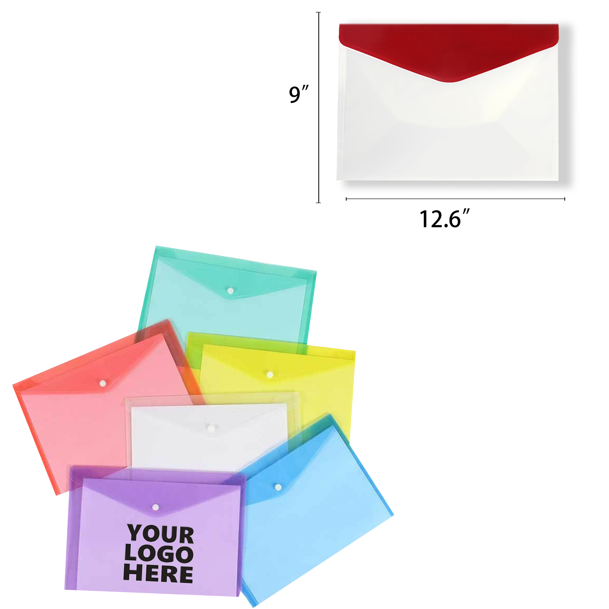 Custom A4 Plastic Transparent File Bag 3