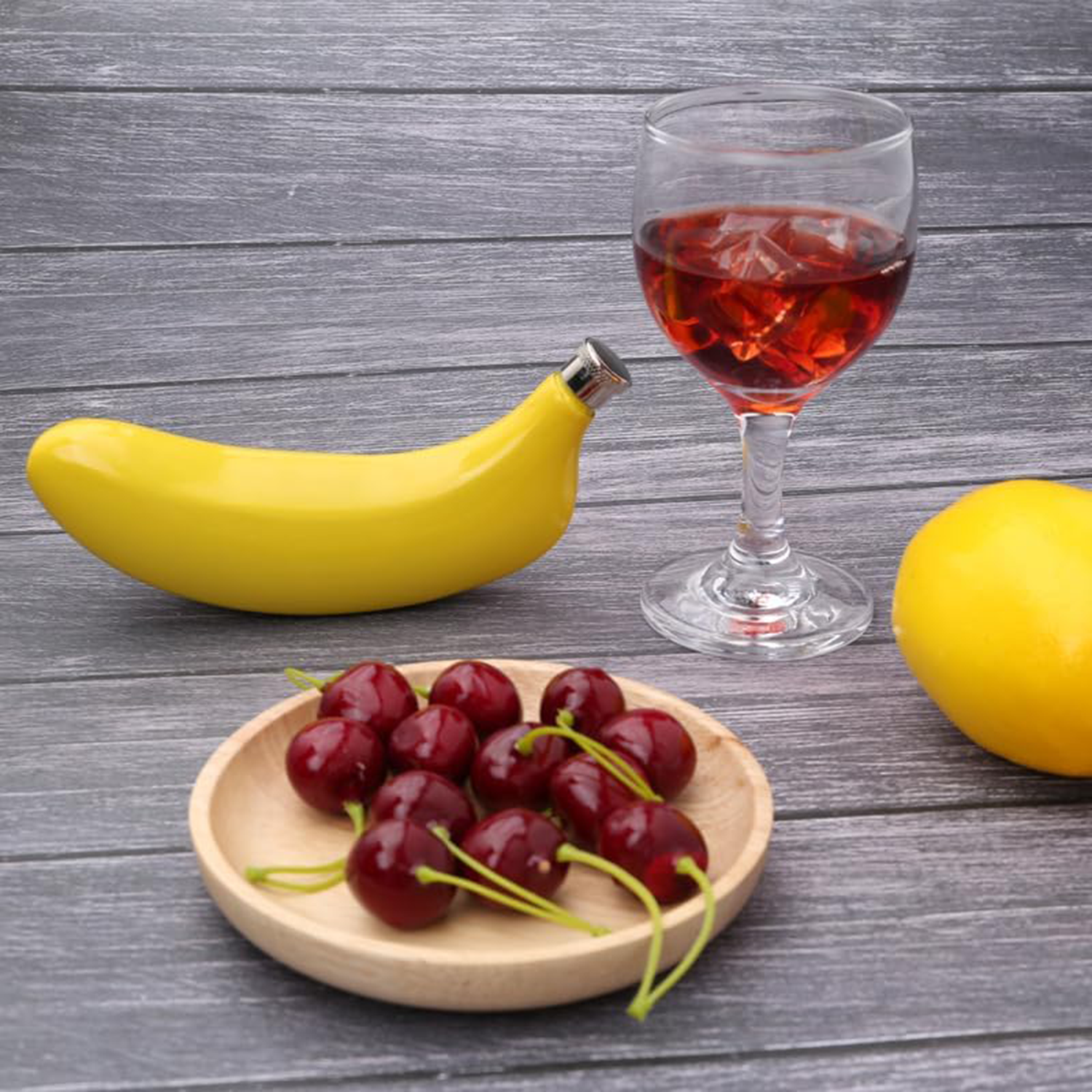 5Oz Portable Stainless Steel Banana Shape Bottle, custom water bottle with logo imprint 4