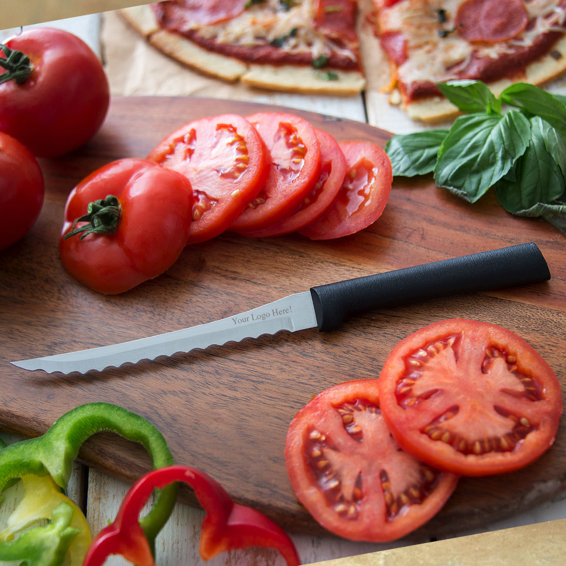 Tomato Slicer Knife w/Black Handle 3