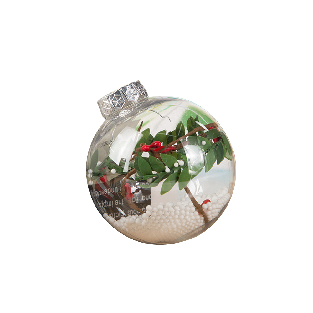 Christmas Tree 8cm Transparent Decorative Balls 7