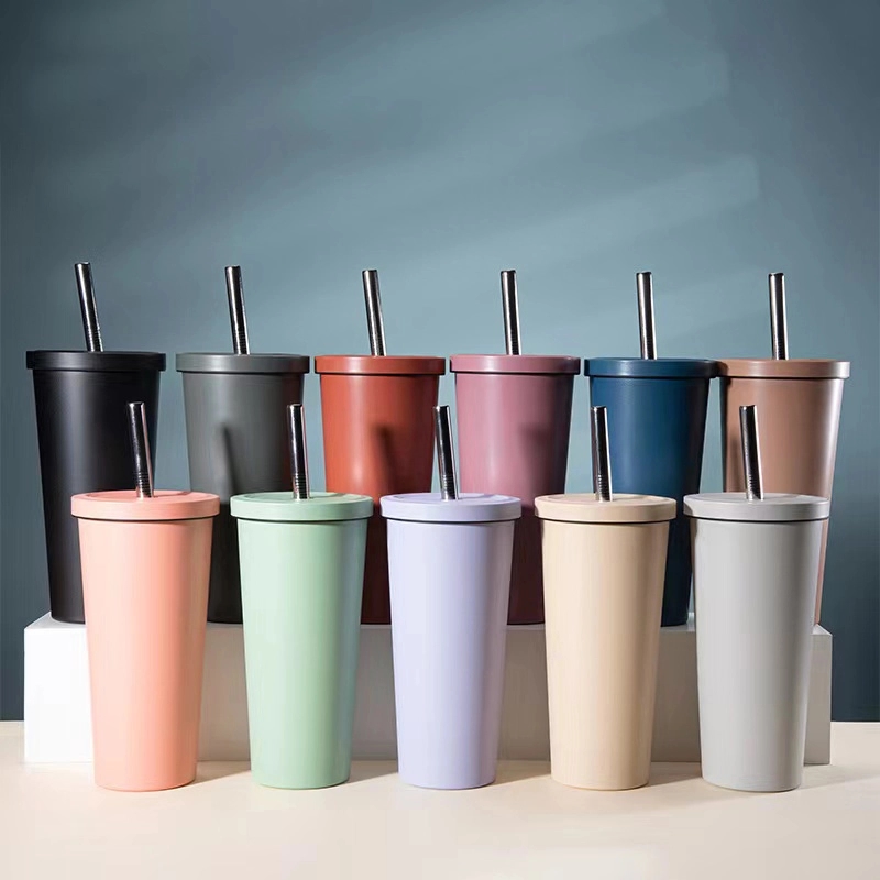24Oz Stainless Steel Vacuum Insulated Tumbler With Straw Lid 3