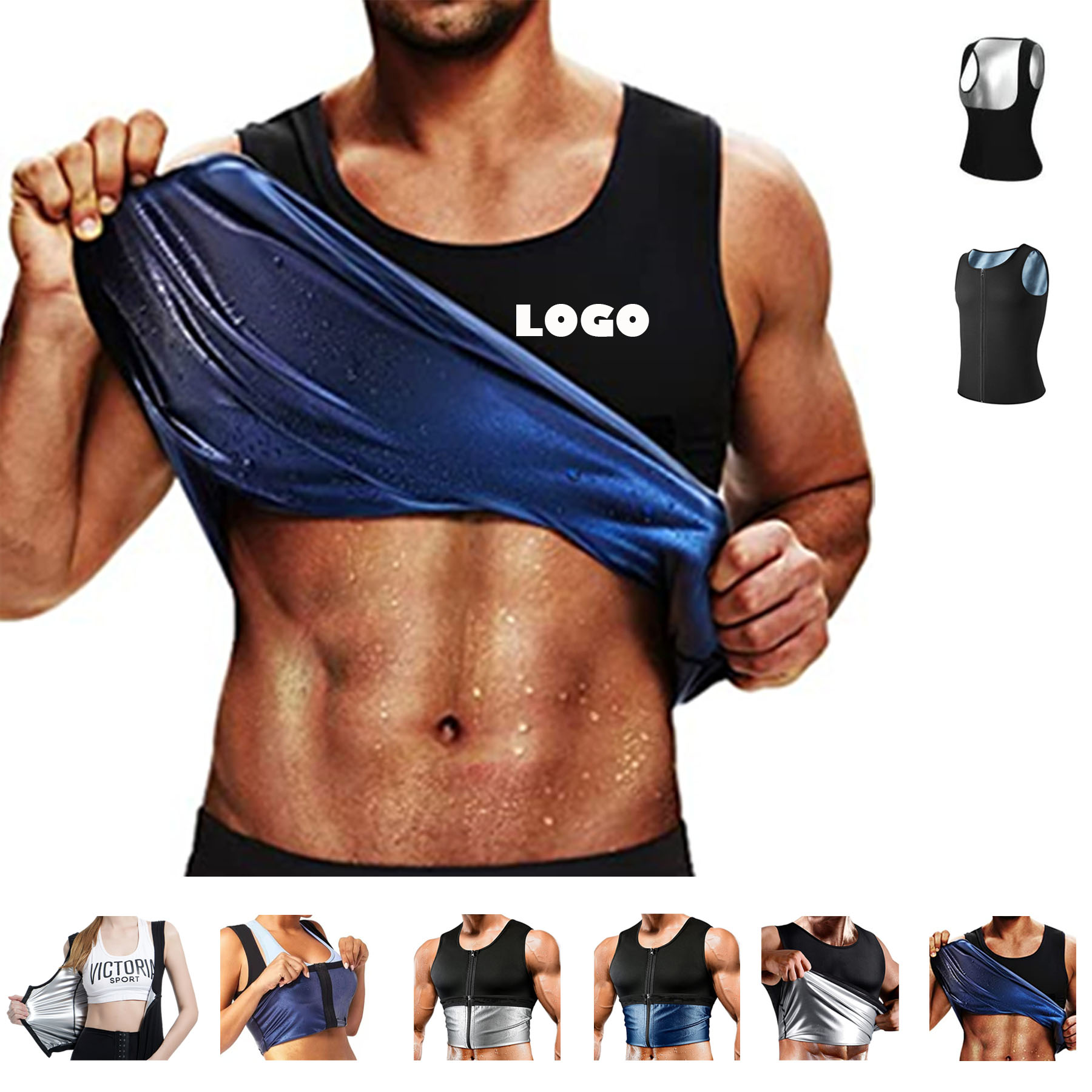 Hot Fitness Waist Training Sauna Vest Suit 2