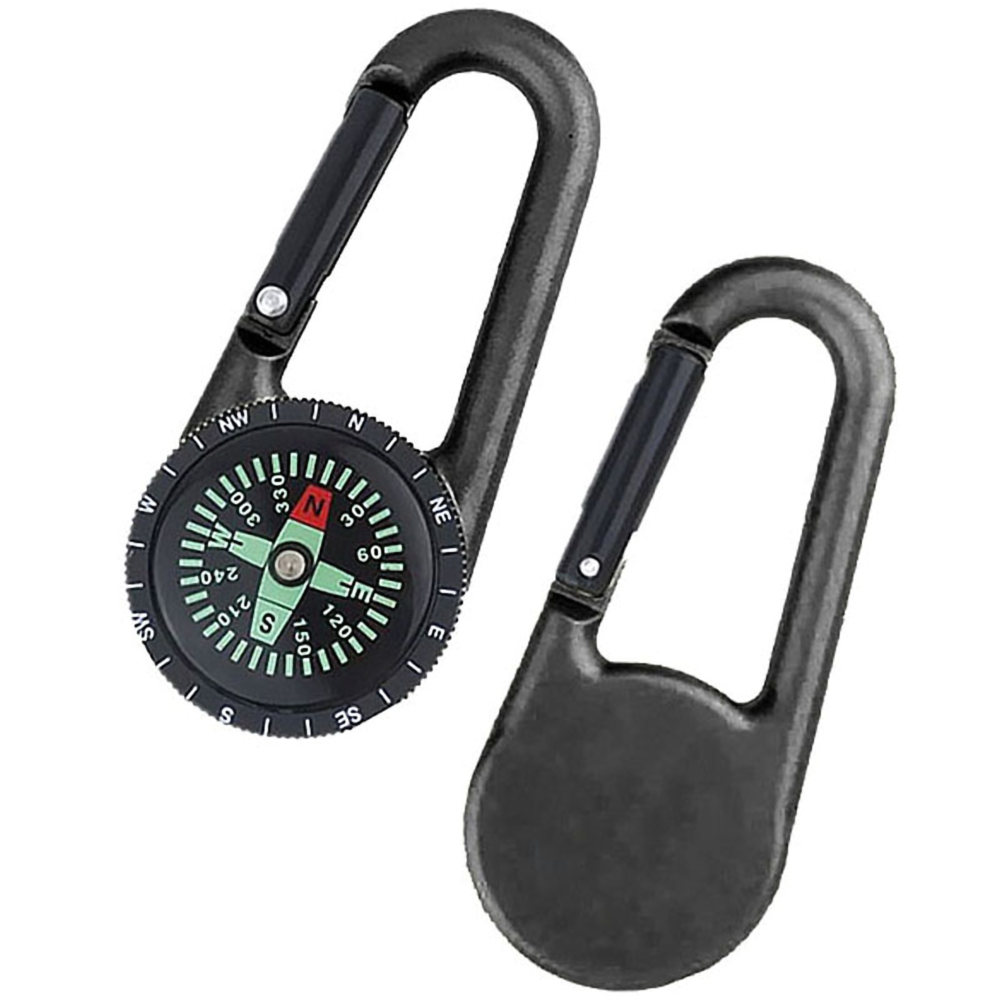 Zinc Alloy Carabiner w/Compass 2