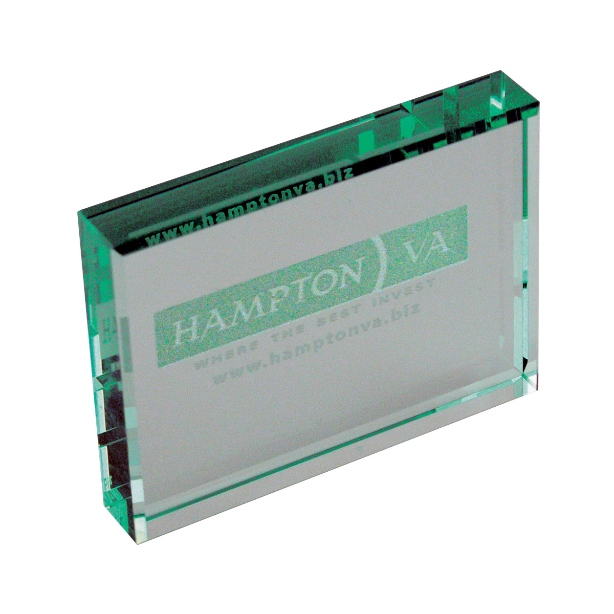 Jade Green Crystal Paperweight 2