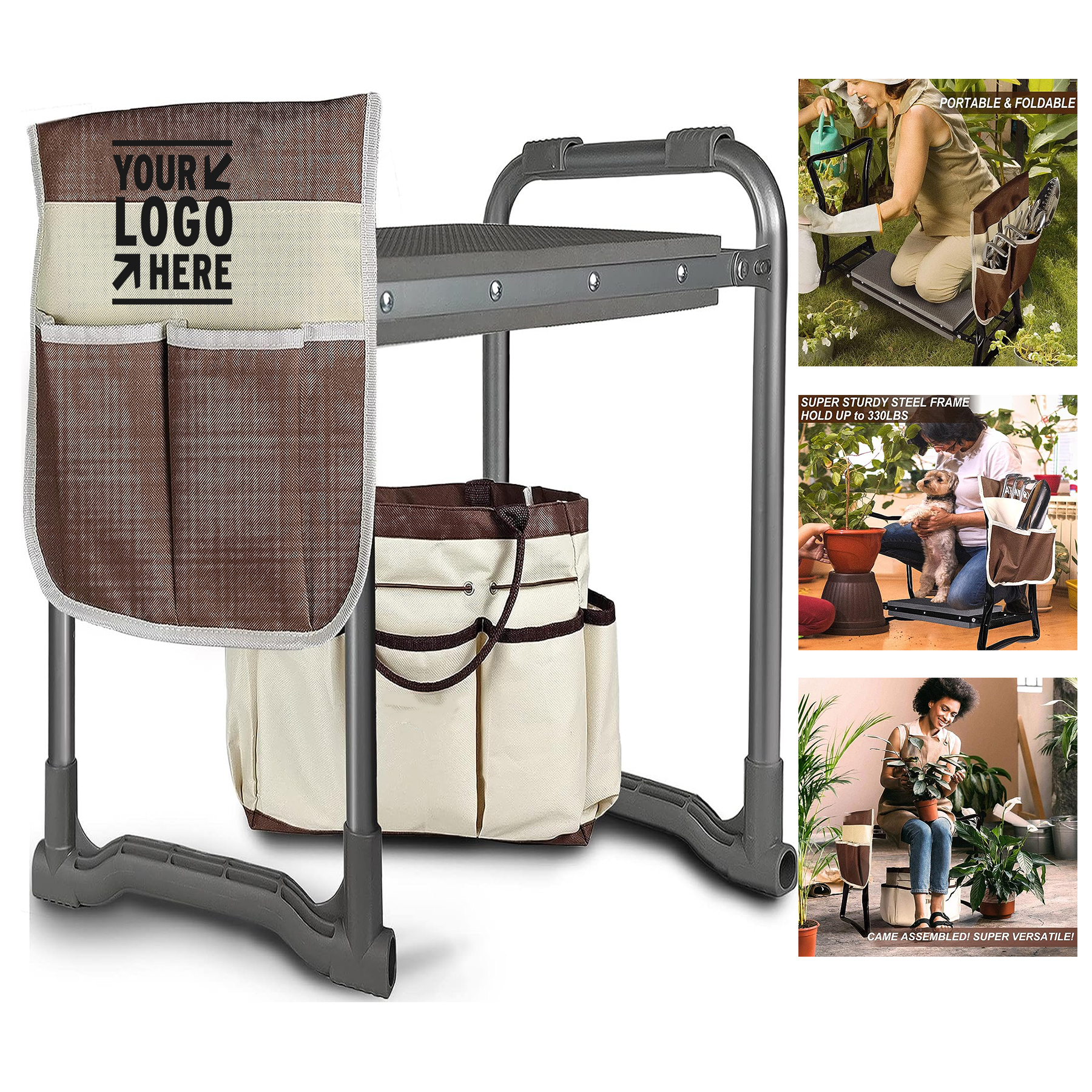 Portable Heavy Duty Durable Garden Stool Soft Thick Kneeling Pad Foldable Garden Seat 1