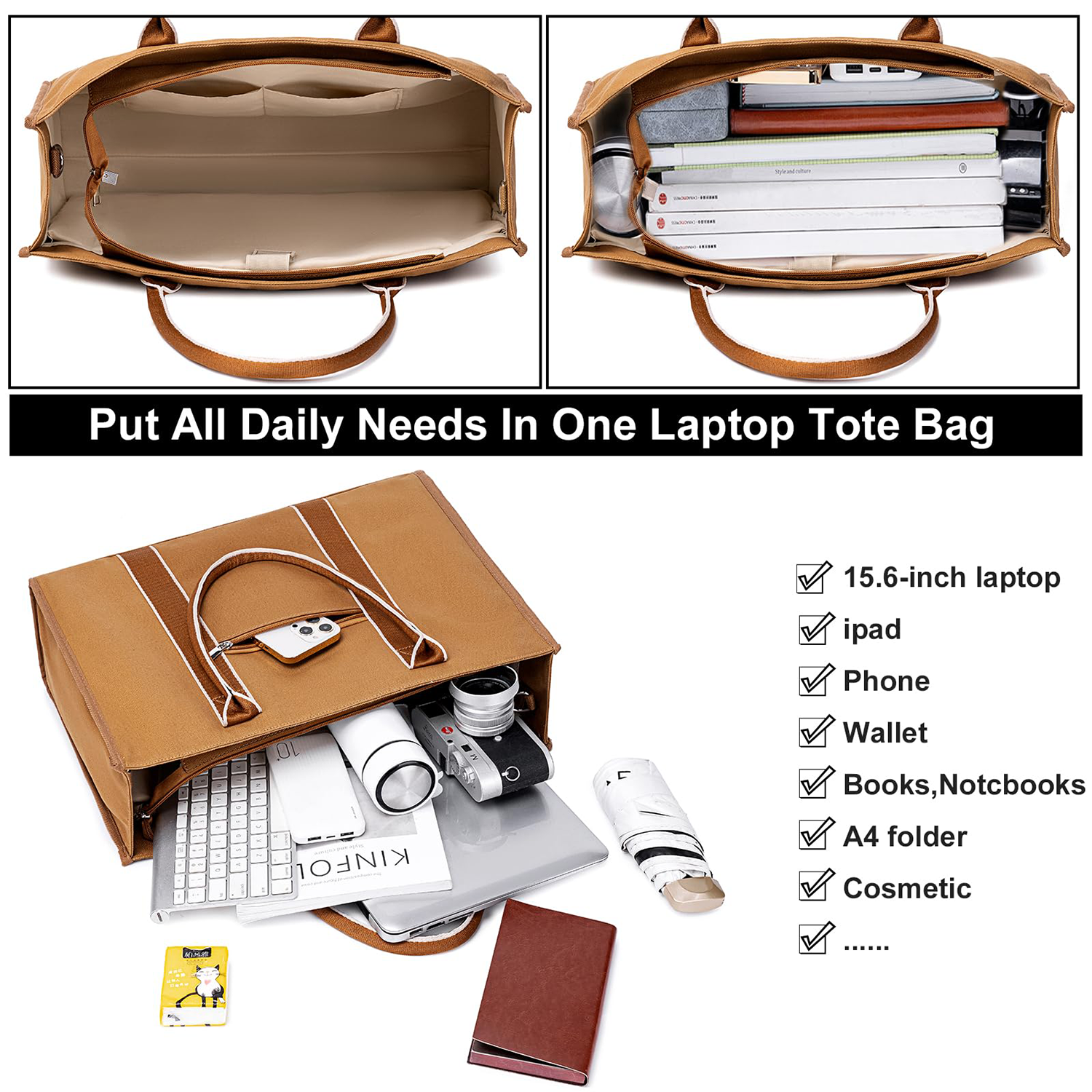 Canvas Shoulder Computer Messenger Tote Bags 3