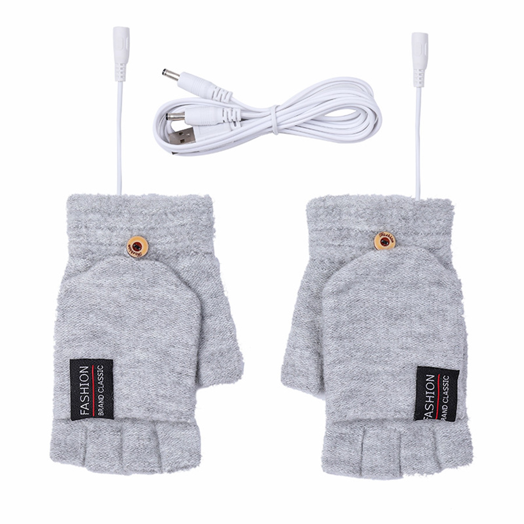 Electric Half Fingerless Heated Gloves 4