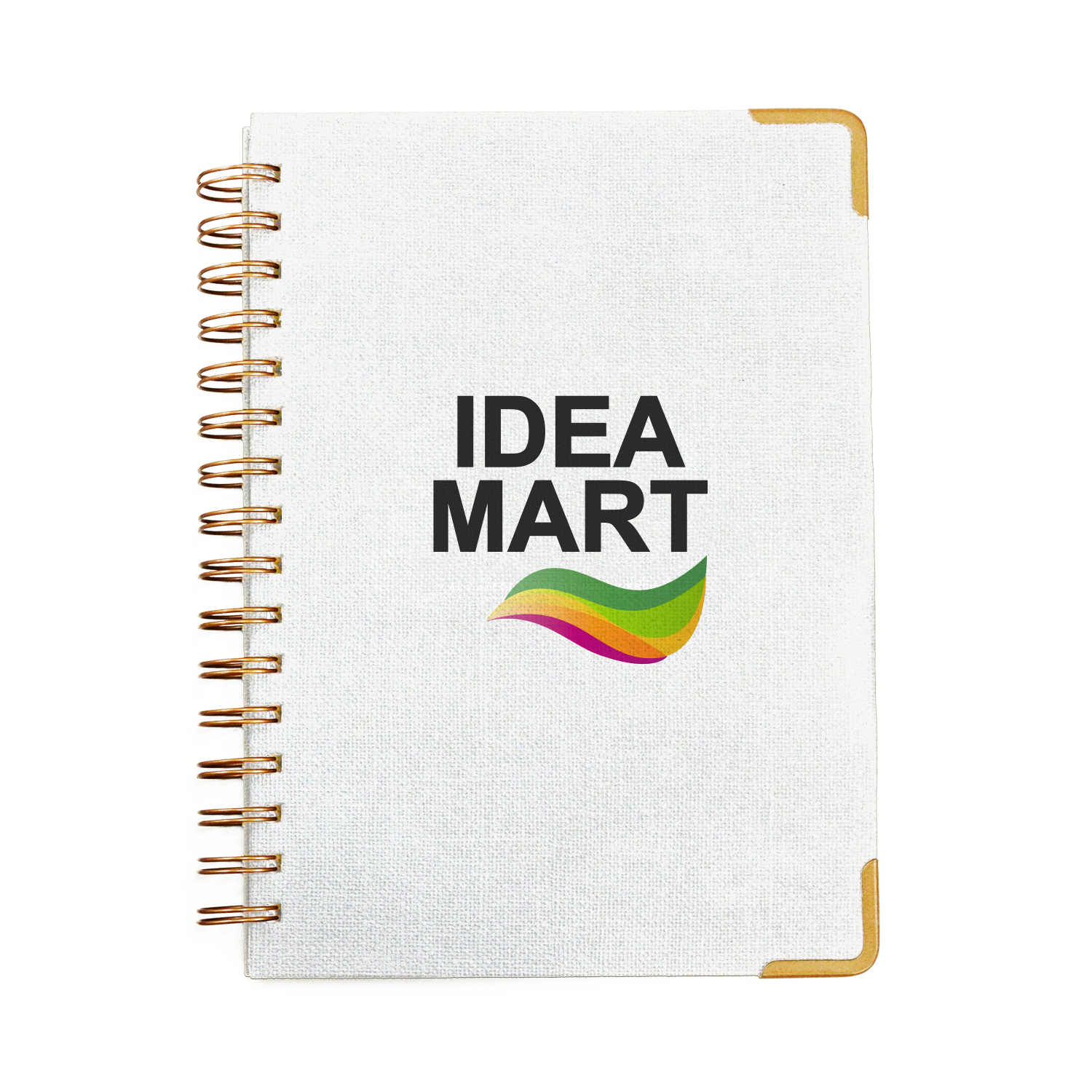 Woven Paper Hardback With Metal Accents Notebook