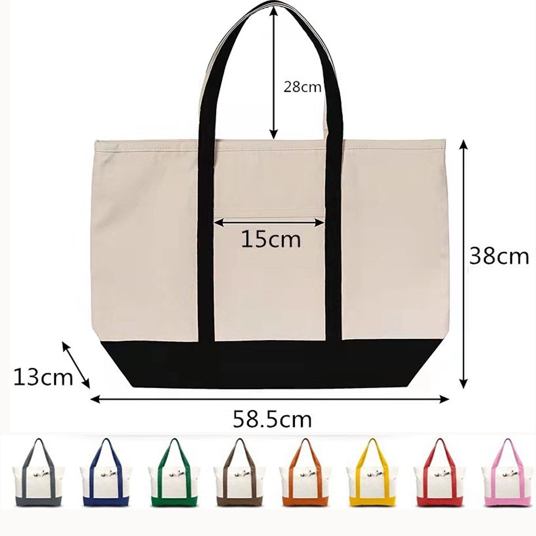 Canvas Boat Tote Bag, custom tote bag with logo imprint 2
