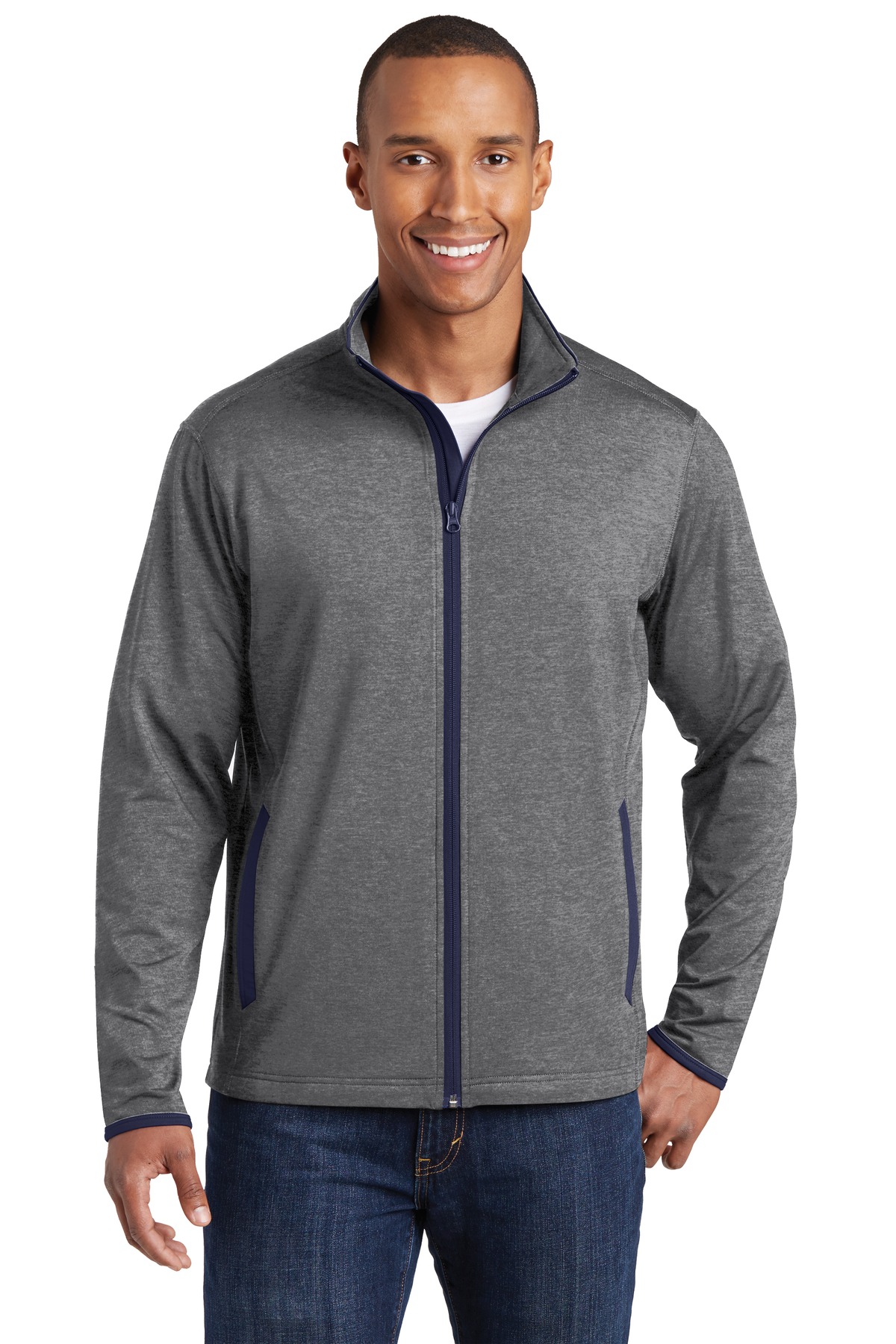 Sport-Tek Sport-Wick Stretch Contrast Full-Zip Jacket. ST853 10